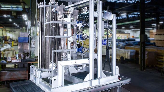 Consequently, Körting graphite vacuum ejectors are supplied pre-mounted on a frame and all external graphite nozzles are fitted with PTFE (polytetrafluoroethylene) bellows.